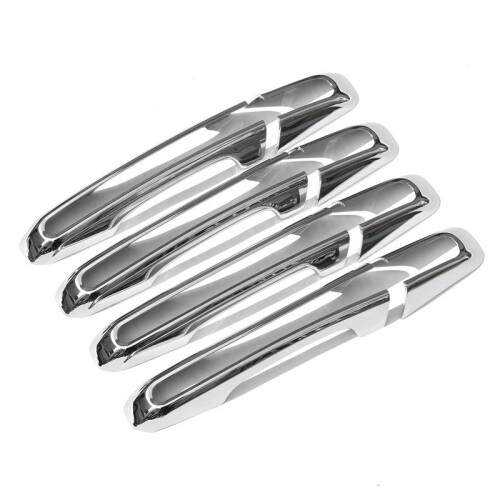 Outer Handle Decorative Frame Car Door Outer Handle Protective Decorative Frame for   Silver 2