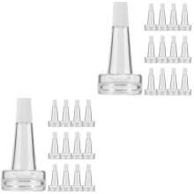 100St Transparante Plastic Vial Doppen Voor Serum- En Vloeistofflessen