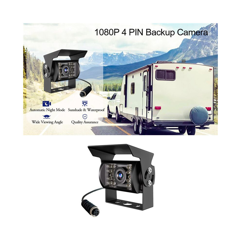 1080P Hd Backup Camera, Ip69 Waterproof Wide View Angle Reversing Rear View Camera For Monitor Truck Trailer Pickup 6033457901594