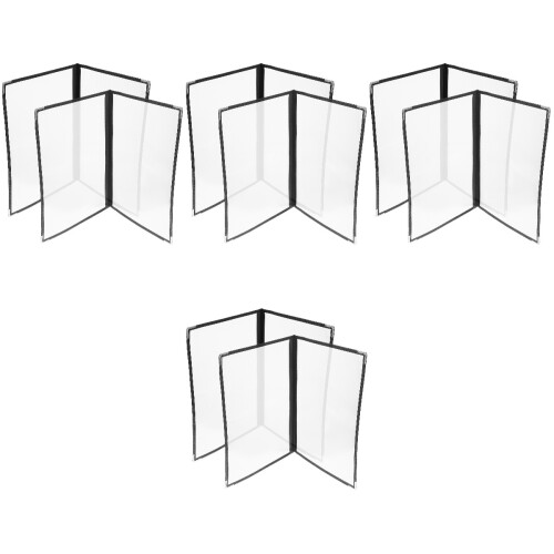 8St Flexibele Transparante Menu Covers Met Duurzame PVC Binder