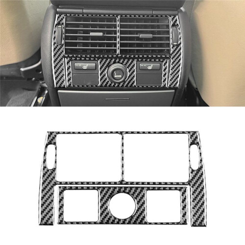 Kolfiber för  X5 E53 2000-2006 Bakre Kontrollpanel Luftkonditionering Ventilkåpa Trim Interiörtillbehör 1