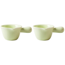 2St Keramische Melkpan Groen Porridge Pot Kwaliteit Voor