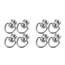 8St Draaibare Metalen D-Ringen Met Rivet Studs Voor Handtassen