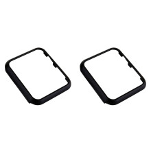 2St Zwarte Beschermhoes Iwatch4, Stijlvol Metalen Frame En Band