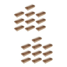 20St Kraft Papieren Sandwichdozen Met Doorzichtige Voor Opslag