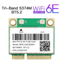 Tri Band 5374Mbps WiFi 6E MPE-AXE3000H AX210 Wireless Card BT 5.2 for PCIE Wi-Fi Adapter Win10 for Desktop/Laptop