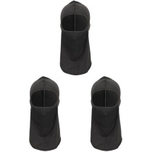 3St Comfortabele Zwarte Fietsmasker Helmvoering Gezichtsbedekking