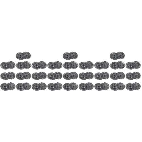 30Pièces Accessoires Couture Boutons Pression Gris Flocon Résistants