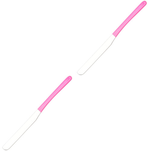 2St Roze Rvs Make-Up Mengspatula Comfortabel En Duurzaam Tool