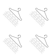 80St Mini Metalen Garderobehangers Zwart Voor Pop- En Huisdierkleding