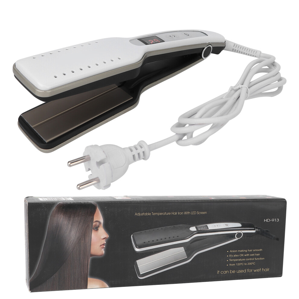 Healthy Hair Vibrating Ceramic Hair Straightener, Swivel Cord & Auto Shut Off For Safe & Convenient Styling, White