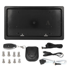 Reversible License Plate Frame Bracket With Remote Control, Fine Workmanship For Standard US Canadian Vehicles, Anti Impact Design, Wearproof Mount,