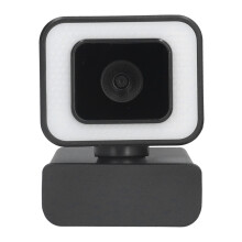 Webcam With Noise-canceling Microphone, 1080P Streaming Camera With Adjustable Fill Light And Privacy Cover For Professional Video Meetings And