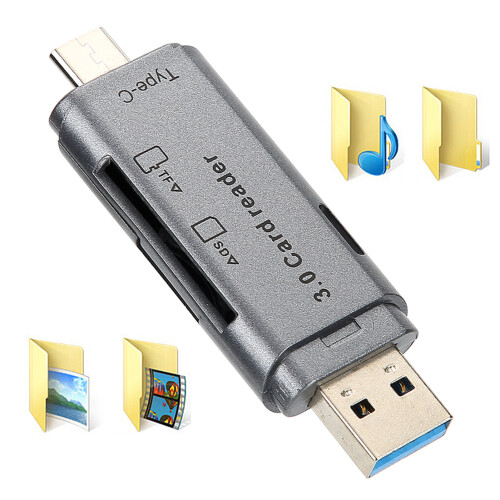 Memory Card Reader with Integrated Design, Portable and Plug and Play for Convenient Data Transfers 2