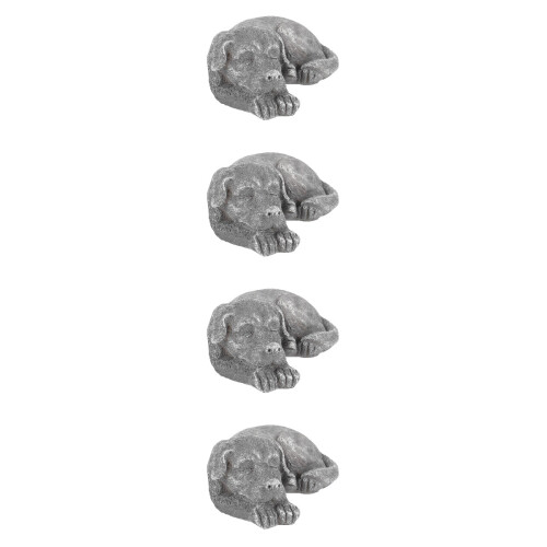 4Pièces Statuette Commemorative Animale Résine Usage Extérieur