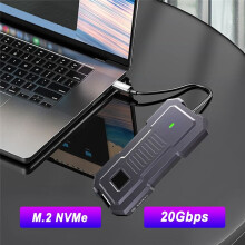 JEYI M.2 NVME Fingerprint Encryption SSD Enclosure M.2 SSD Enclosure External Drive Case