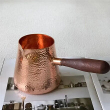500ml Pure Copper Latte Pitcher Milk Jug with Wooden Handle Kettles Hammer Handcraft Drinkware Tableware