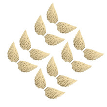 8Paren Gouden Angel Wing Borduurwerk Patches Voor Stoffen Decoratie