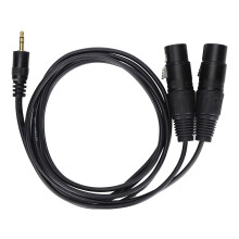 Advanced Dual Xlr To3.5Mm Stereo Mic Cable, Oxygen Free Copper Conductor For Professional Quality Sound, Heavy Duty Gold Plated Connectors Ensure