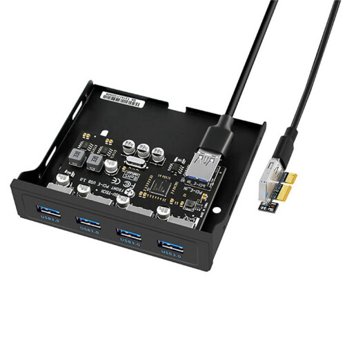 USB Front Panel 4 Port USB 3.0 5Gbps PCIE to USB3.0 HUB for Desktop PC Floppy Drive Bay