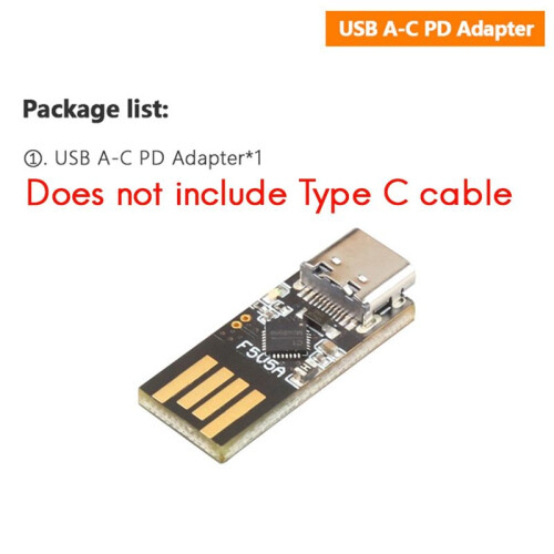 Pour Raspberry Pi5 Adaptateur USB AC PD  PD Trigger Activation Power Adaptateur USB-A Vers USB-C pour Raspberry Pi 5 1