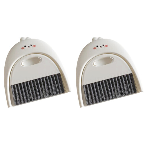 2Sets Multifunctioneel Wit Mini En Vuilblik Voor Thuisgebruik