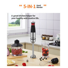 BioloMix Elektrische Staafmixer 5-in-1 Multifunctionele Staafmixer 1200w Krachtige Blender UK Stekker