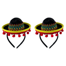 2St Vrolijke Party Hoed Haarband Voor Mexicaanse Feestdecoratie