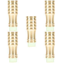 5St Gouden Koperen Wandelstokaccessoires Met Rubberen Antislip Voet