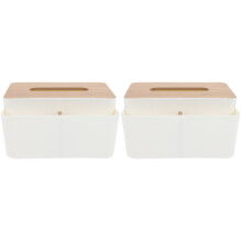 2Pièces Porte-Mouchoirs De Table Bois Design Élégant