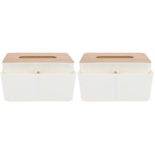 2Pièces Porte-Mouchoirs De Table Bois Design Élégant