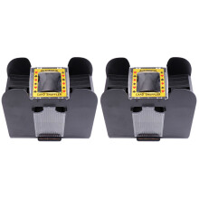 2Pièces Mélangeur Automatique Cartes Poker Noir Pour Jeux De Société