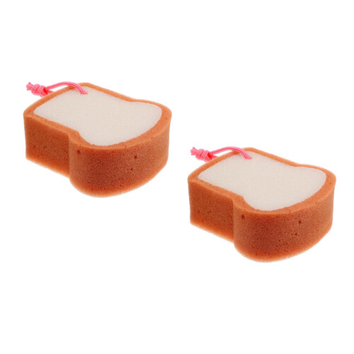 2Pièces Éponge Brosse Bain Confort Nettoyage