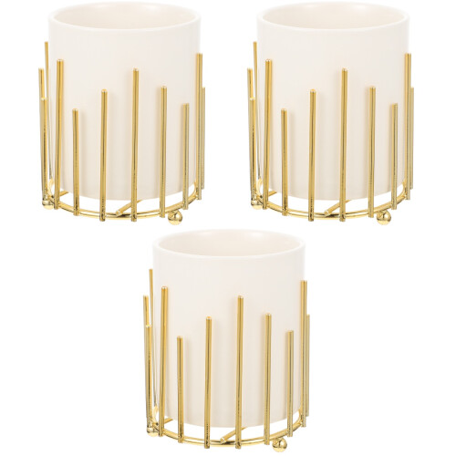 3St Multifunctionele Penhouder Goud Voor En Accessoires