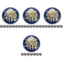 80St Kleine Blauwe Metalen Knopen Vintage Decoratief Voor Jas