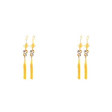 4St Chinese Jaar Slangen Autohangers in Legering Met Kwast En Strass