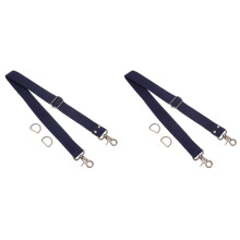 2St Verstelbare Canvas Tasband Donkerblauw Met Metalen Bevestiging