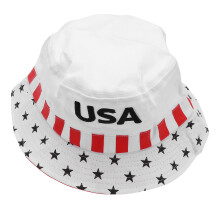 1Katoenen Bucket Hat Wit Zonbescherming Strand En Vakantie