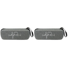 2Pièces Boîte De Transport Pour Stéthoscope Compacte Robuste Grise