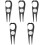 5Pièces Outil Divot Golf Portable Noir Robuste 1