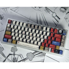 PBT Comic Style Keycaps  Profile 141 Keys Keycaps Set Suitable  MX Switches for Mechanical Keyboard