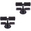 2Pièces Barre De Musculation Ventouse Noire Support Jambes 1