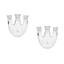 2St Driehoekige Driehalskolf Transparant Voor Reflux En Destillatie