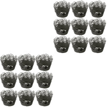120St Bakpapier Cake Wrappers Zwarte Holle Patronen Voor Muffins