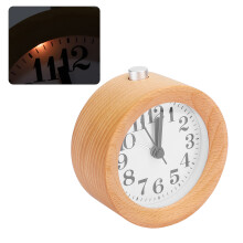 Leiser Holz Wecker fürs Büro LED