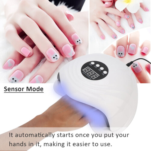 Στεγνωτήρας νυχιών Salon Effect At Home UV LED, υψηλής ισχύος 108W με διπλές χάντρες φωτός, 1