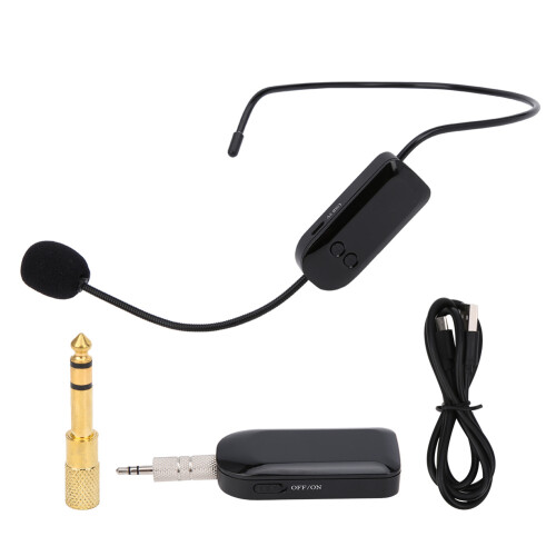 Wireless Microphone Headset Featuring2.4G Wireless Technology And High Fidelity Sound With Long Range Connection Low Interference Fast Transmission 1
