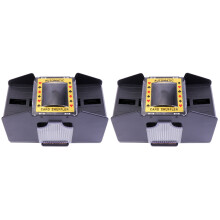 2Pièces Mélange Cartes Automatique Noir Pour Poker Et Bridge