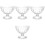 4Pièces Coupes À Dessert Transparentes Pieds Pour 1