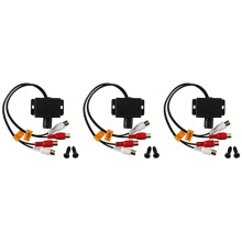 3pcs Car Home Audio Amplifier Bass Gain Level Volume Control Knob LC-1 Black